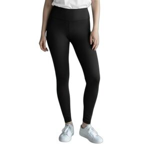 90 Degrees By Reflex M Black Banded Capri Slimming High Waist Leggings R $78 NWT
